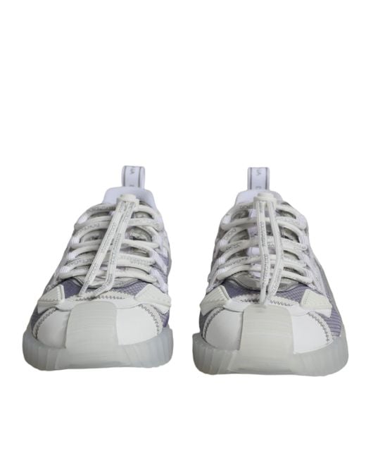 Dolce & Gabbana White Mesh NS1 Low Top Sports Sneaker Shoes