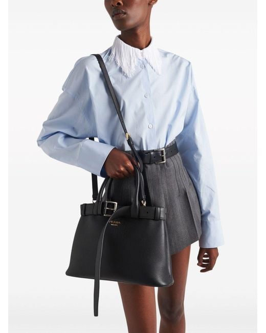 Prada Black Buckle Bags