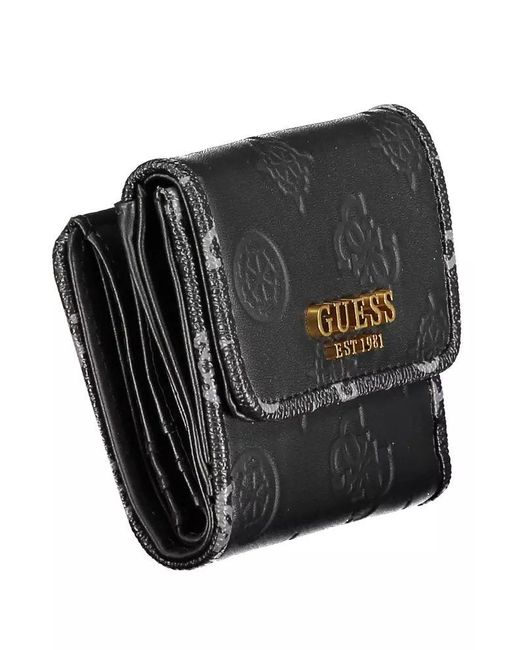 Guess Black Chic Dual Compartment Designer Wallet