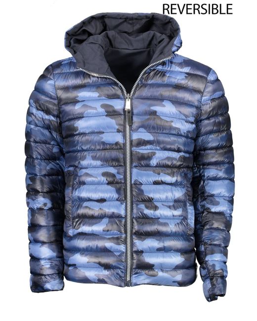 Philipp Plein Blue Polyester Jacket for men