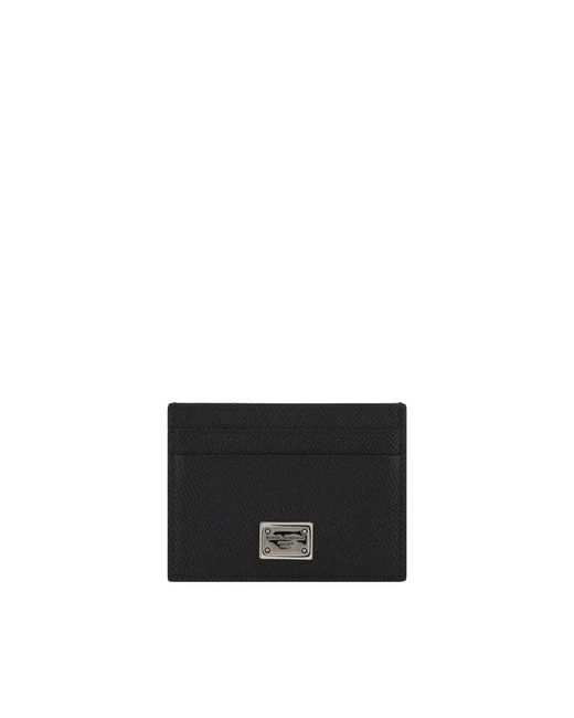 Dolce & Gabbana Black Calf Leather Bos Taurus Wallet for men