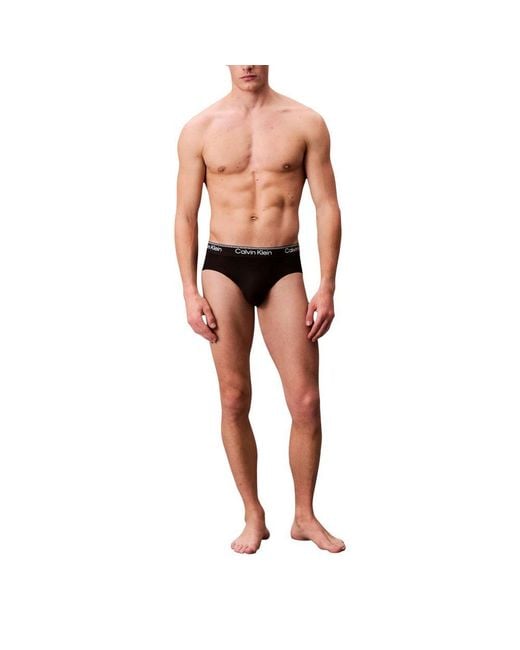 Calvin Klein Black Recycled Polyester Briefs for men