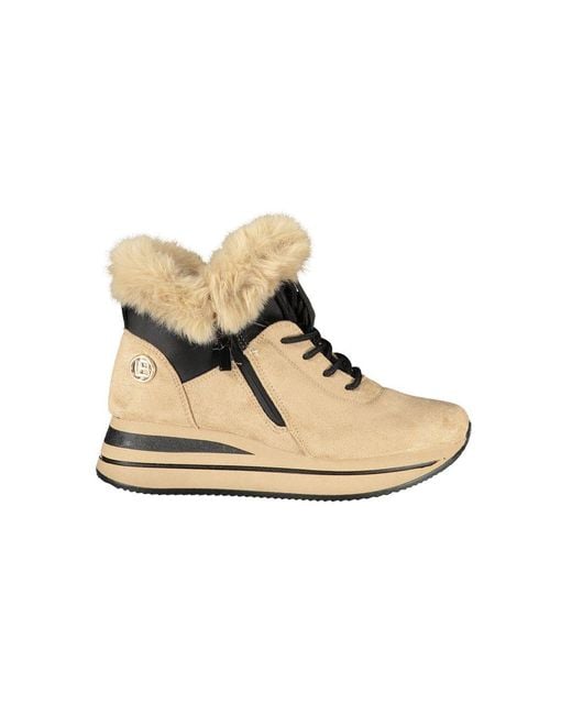 Laura Biagiotti Natural Beige Polyester Sneaker