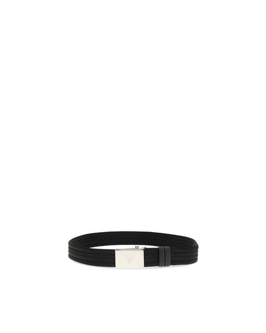 Prada Black Polyester Thin Belt for men