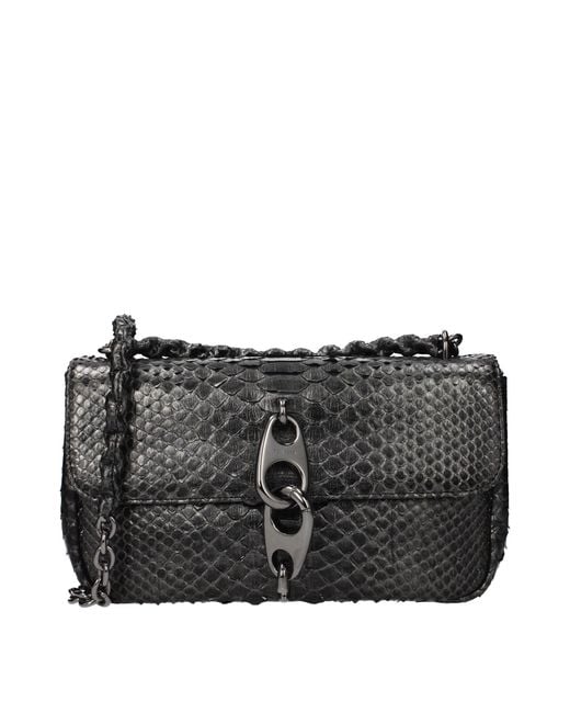 Tom Ford Black Shoulder Bag Python Leather