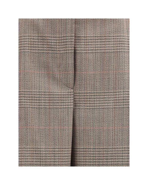 Rohe Gray Prince Of Wales Wide Leg Pants
