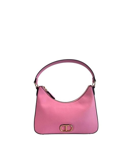 Twinset Pink Pu Shoulder Bag