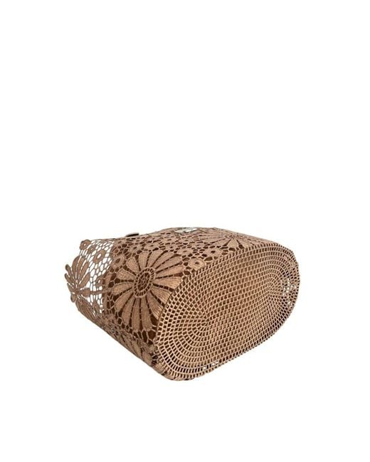 Baldinini Metallic Brown Pu Handbag