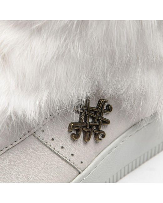 MR & MRS Gray White Leather 's Sneaker