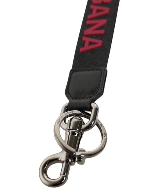 Dolce & Gabbana White Dg Logo Polyester Keychain Keyring for men
