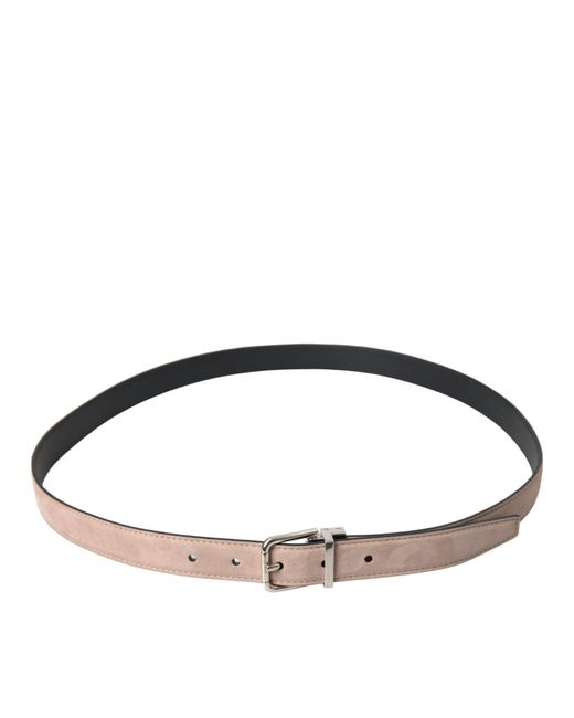 Dolce & Gabbana Black Classic Leather Silver Metal Buckle Belt main image 0