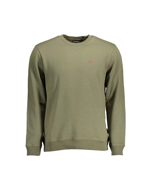 Napapijri Green Cotton Sweater for men