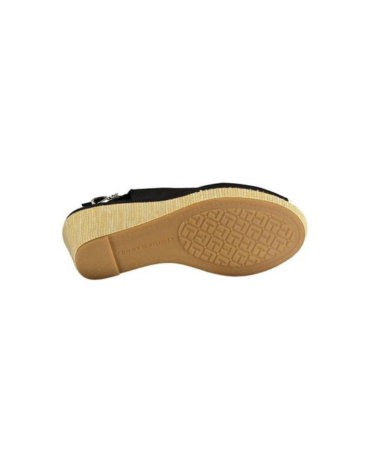 Tommy Hilfiger Black Cotton Sandal