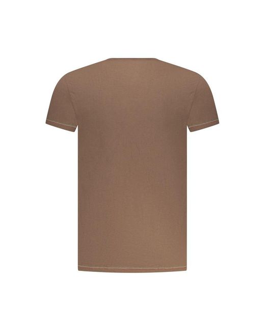 Aeronautica Militare Brown Cotton T-Shirt for men