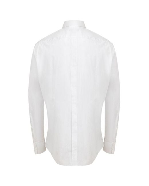 Dolce & Gabbana White Cotton Dress Shirt for men