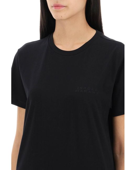Isabel Marant Black Vidal Crew-neck T-shirt