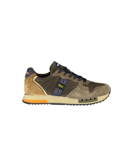 Blauer Multicolor Verde Leather Men Sneaker for men