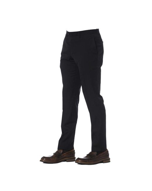 Trussardi Black Virgin Wool Men Pant for men