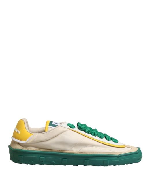 Dolce & Gabbana Green Multicolor Old Runner Lace Up Sneakers Shoes for men