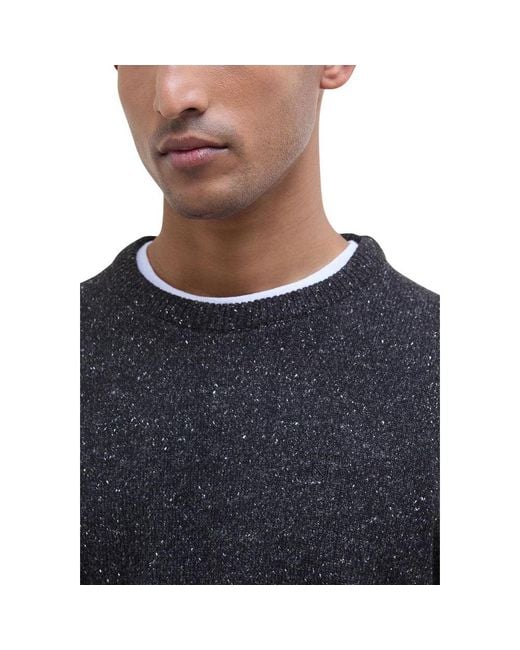 Barbour Blue Black Wool Sweatshirt for men