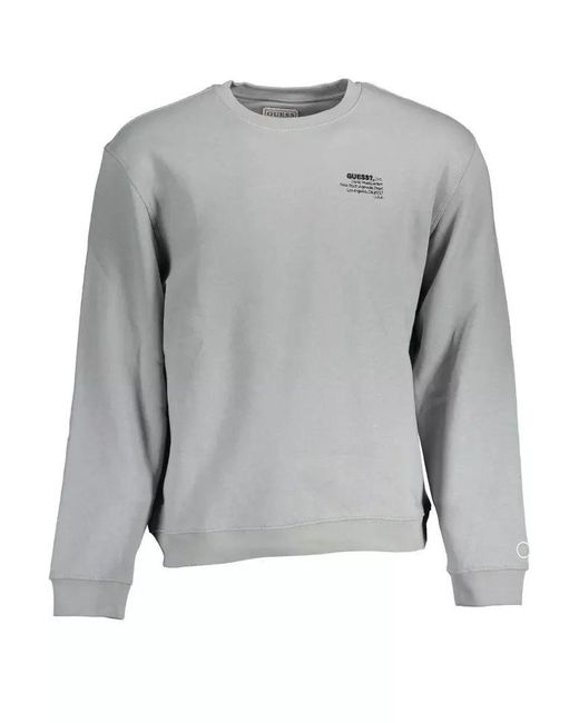 Guess Gray Cotton Sweater for men