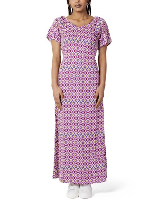 ONLY Purple Viscose Casual Dress