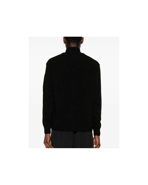 C P Company Black Wool Sweater for men