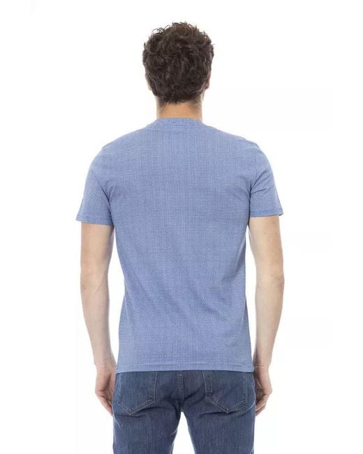 Baldinini Blue Cotton T-Shirt for men