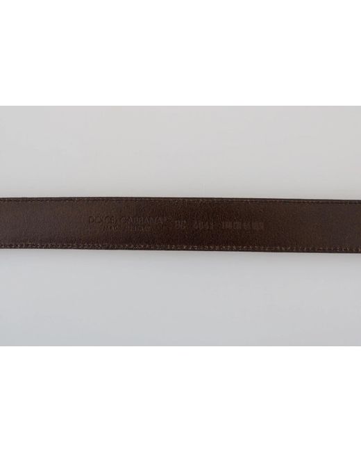Dolce & Gabbana Black Perforated Leather Buckle Belt for men