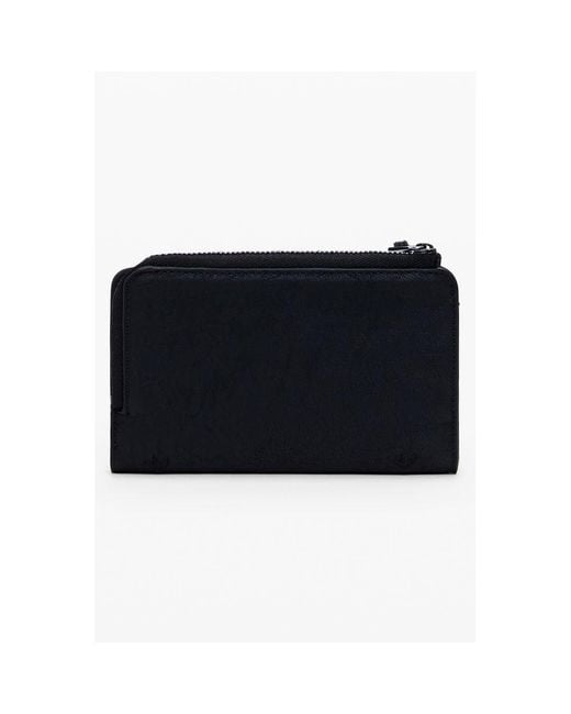 Desigual Black Studded Ziparound Wallet