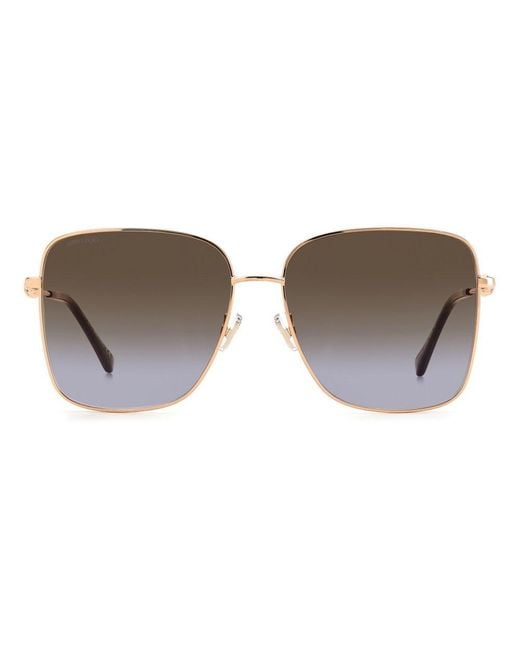 Jimmy Choo Metallic Gold Metal Sunglasses