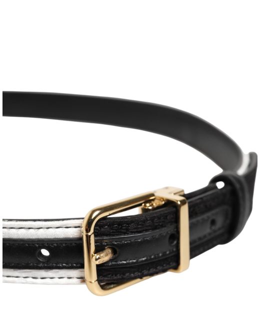 Dolce & Gabbana Black Twotone Reversible Belt