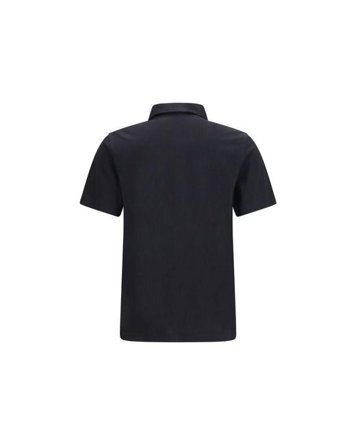 Burberry Black Blue Cotton Polo Shirt for men