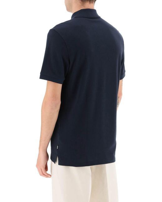 Boss Blue Organic Cotton Polo Shirt for men