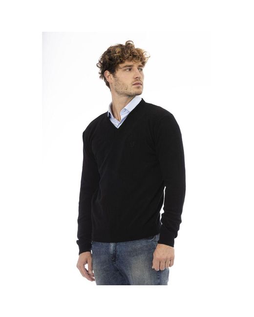Sergio Tacchini Black Wool Sweater for men