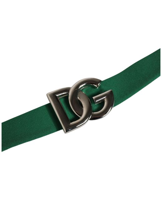 Dolce & Gabbana Green Logo Plaque Nylon Brief Panty Underwear