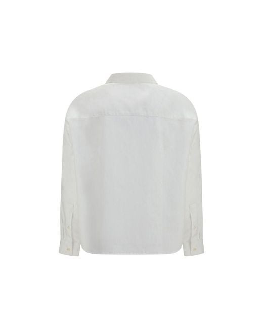 Deperlu White Linen Shirt