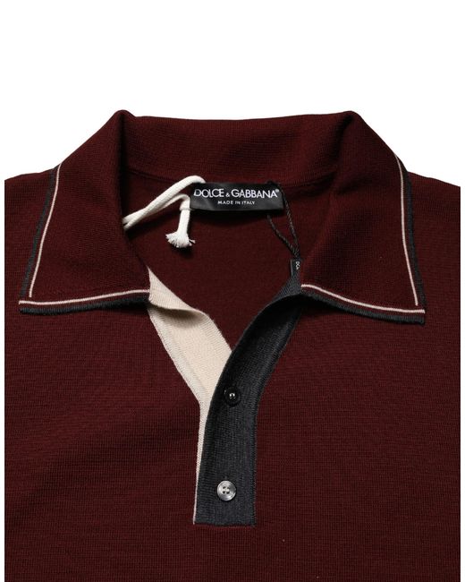 Dolce & Gabbana Red Maroon Re for men