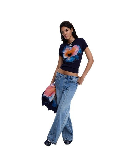 Desigual Blue Cotton T-Shirt