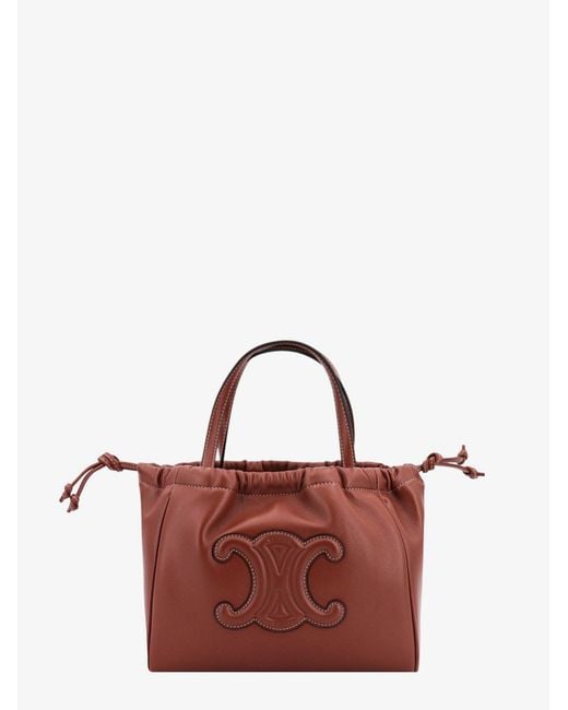 Celine Leather Shoulder Bags in Brown Lyst