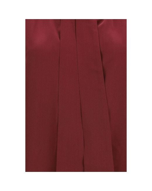 Jacob Cohen Red Bordeaux Silk Blouse