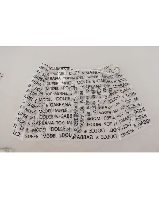 Dolce & Gabbana Black Mini Skirt Model Print