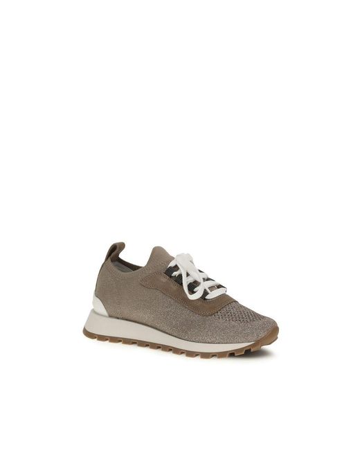 Brunello Cucinelli White Cotton Sneakers