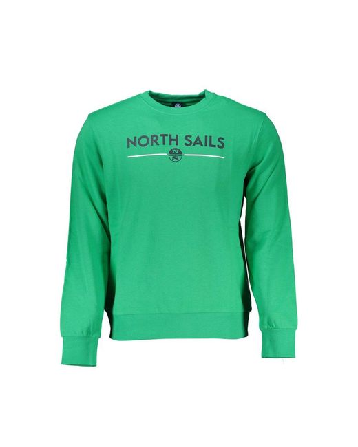 North Sails Green Cotton Sweater for men