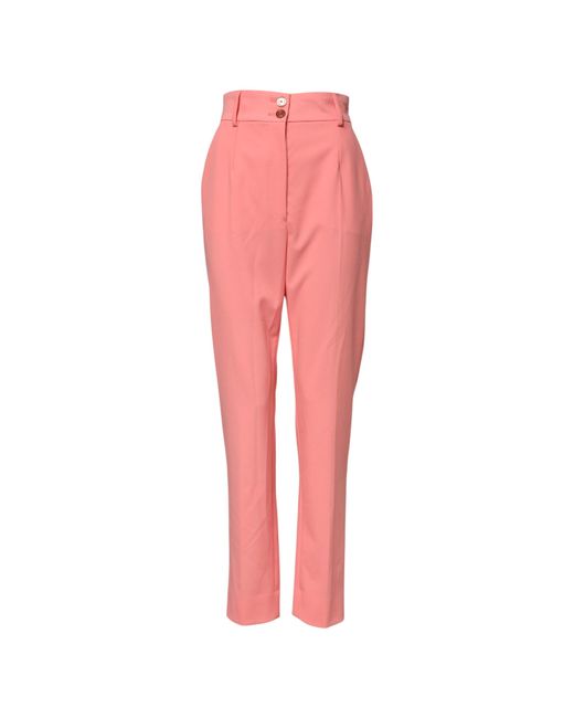 Dolce & Gabbana Pink Highwaisted Straight Pants