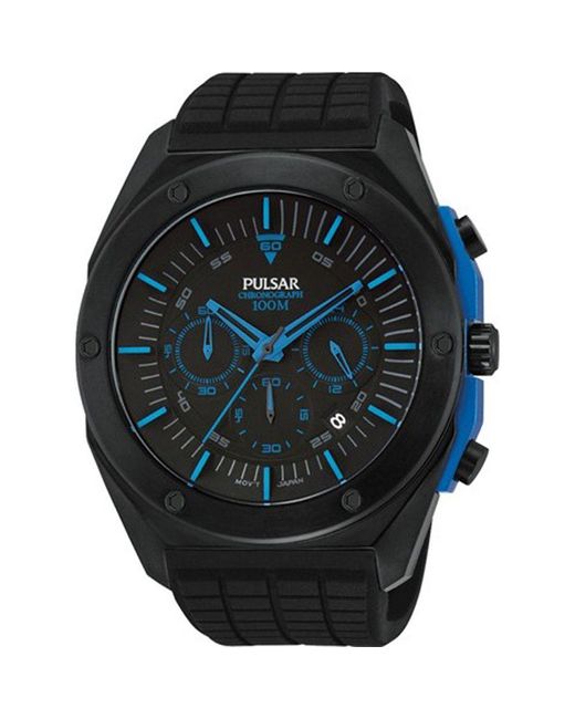 Pulsar Black Rubber Watch for men