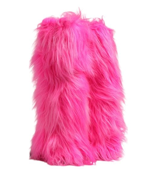 Dolce & Gabbana Pink Winter Boots