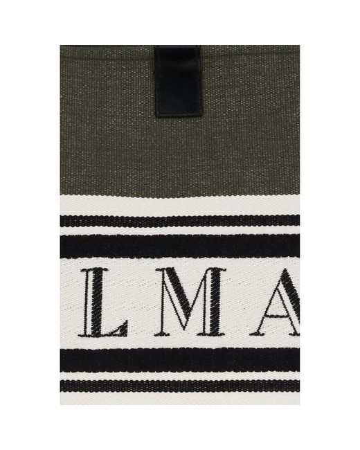 Balmain Black Cotton Shoulder Bag