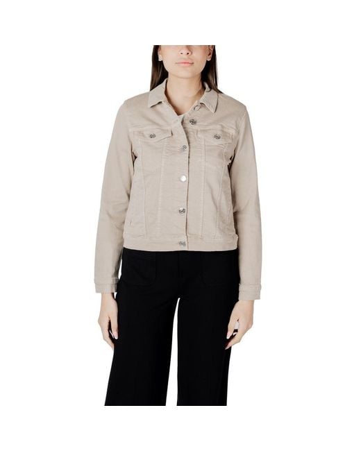 Street One Gray Cotton Jackets & Coat