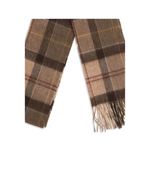 Barbour Brown Beige Wool Oves Aries Scarf